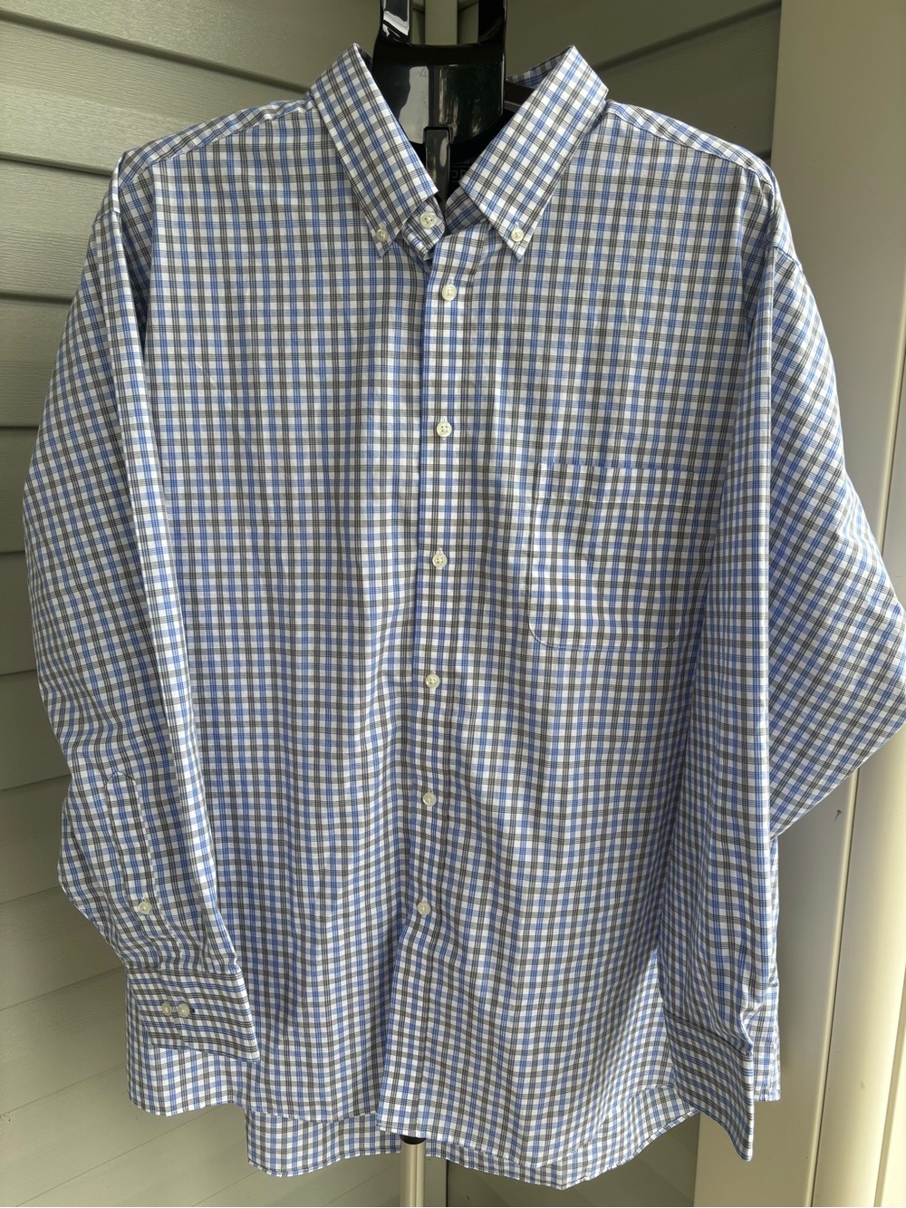 IZOD Men’s XXL‎ Blue Plaid Stretch Button Down Shirt